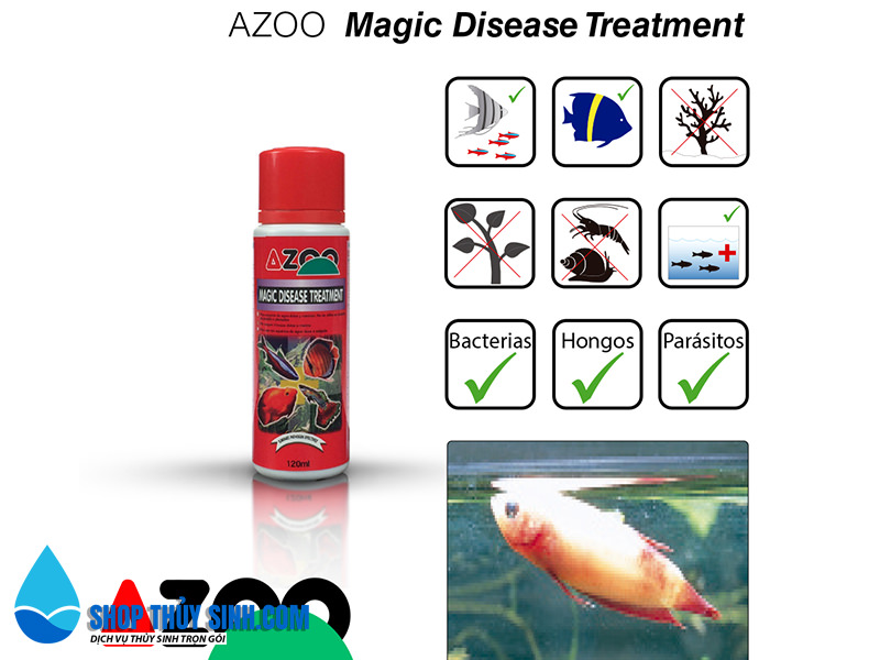 Thuốc trị nấm cho cá Magic Disease Treatment chế phẩm của Azoo