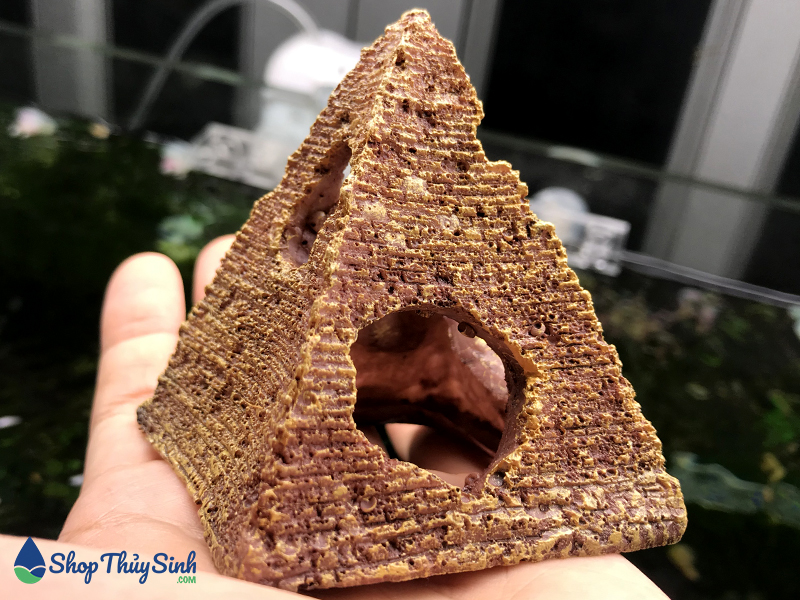 Kim tự tháp đồ chơi trang trí cho bể cá cảnh và tép cảnh